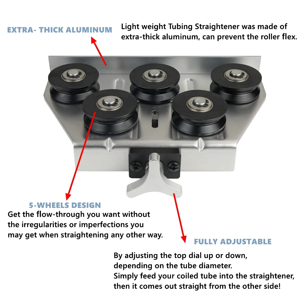 Adjustable Brake Fuel Line Tubing Straightener For 3/16\