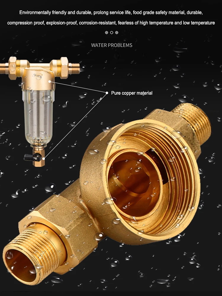 صنابير نحاسية فلتر مياه ، أجهزة ما قبل الماء ، منقي أمامي ، ملحقات أدوات الأجهزة ، لوازم صنبور المطبخ المنزلي