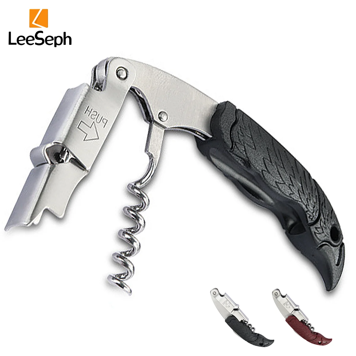 Leeseph Wine Opener, Corkscrews for Wine Bottles with Foil Cutter, Manual Wine Key for Servers, Waiters, Bartenders and Home Use