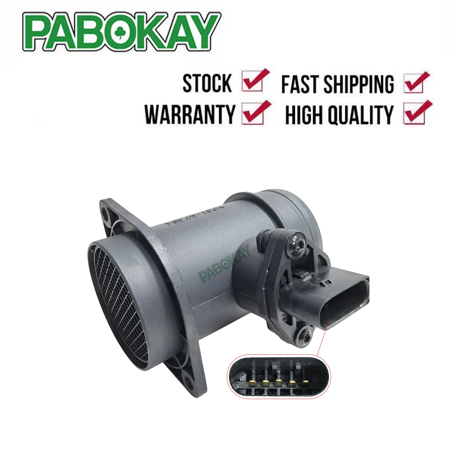 

1 Unit x For VW Golf Passat AUDI A4 MASS AIR FLOW Sensor 0281002216 0281002217 028906461 038906461D 0986284001 028906461X