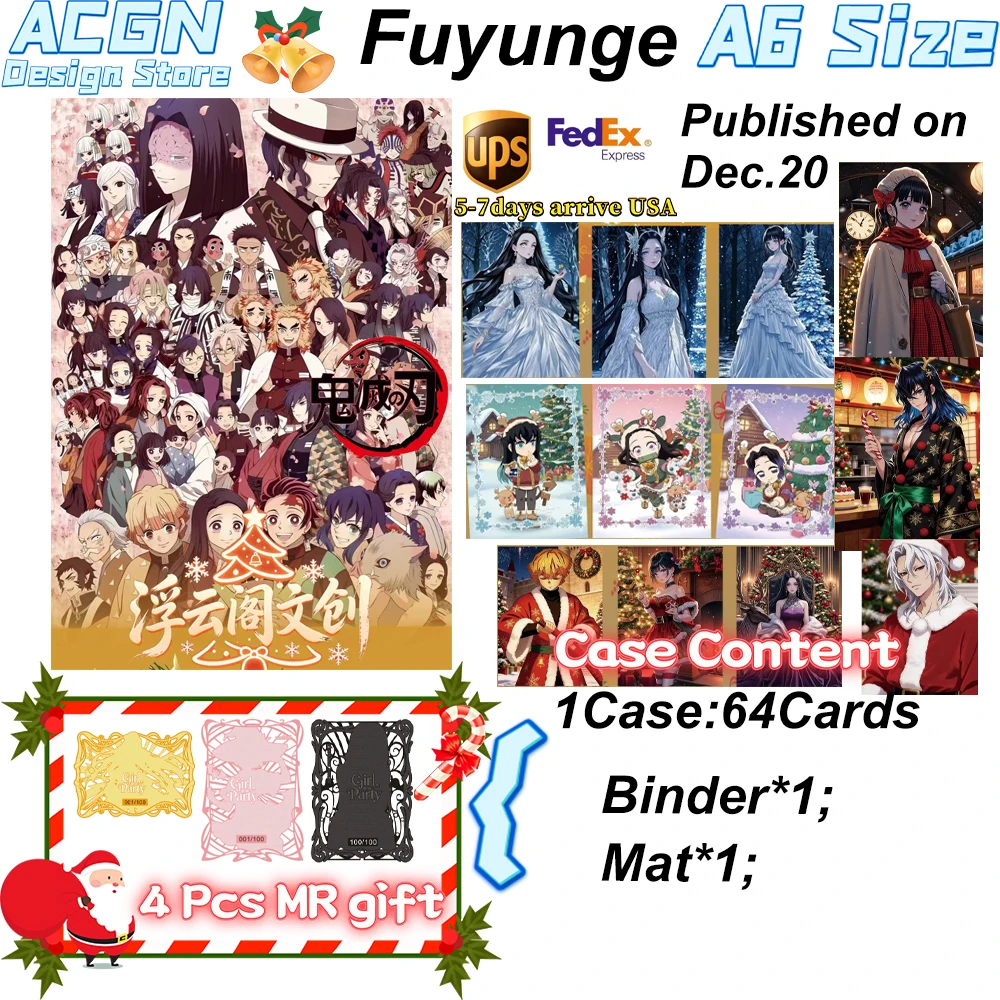 

Оптовая продажа, 2025, плавающее облако, павильон, убийца демонов, тяжелая рождественская оригинальная флэш-карта A6, CCG TCG, подарки для хобби