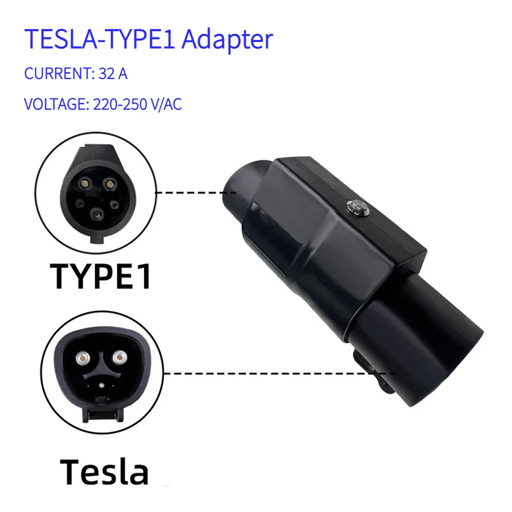 ELectric Car Charging Connector Type 1 Type2 CCS1 CCS2 to Tesla Convertor EVSE EV Charger Adapter for Tesla Model X/Y/3/S