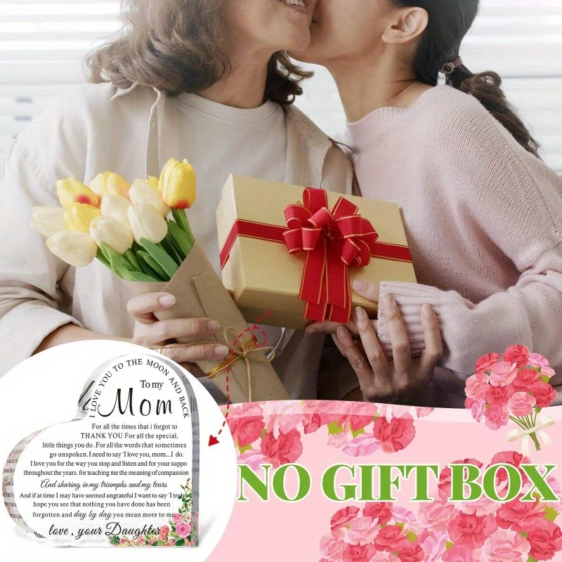 تذكار على شكل قلب للأم - هدية مثالية لعيد الميلاد وعيد الأم من الأطفال #6