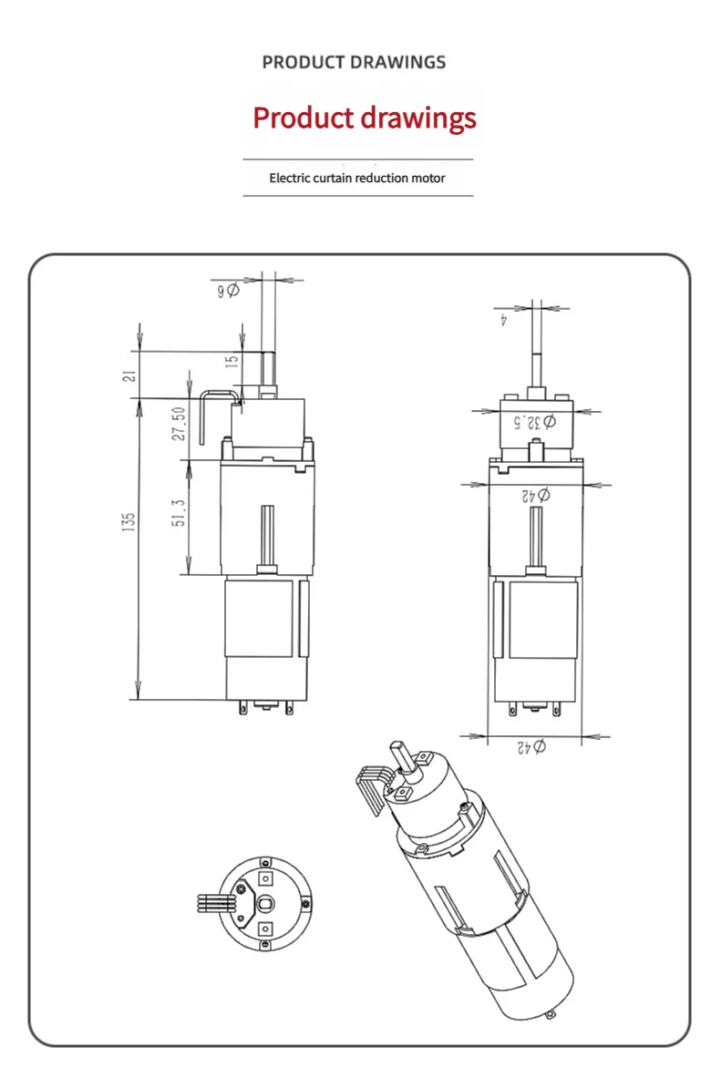 Faradyi Smart Home Elektrischer Vorhang 24V Getriebemotor Geräuscharmer vollautomatischer Öffnungs- und Schließmotor mit Fernbedienung