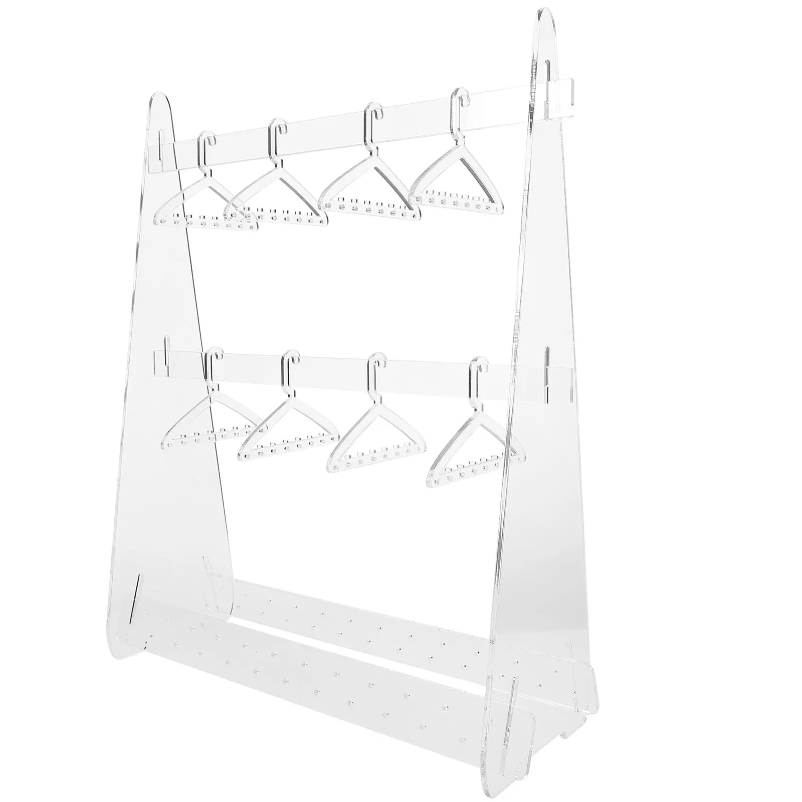 

1Set Acrylic Jewelry Organizer Stand Desktop Display Rack for Earrings Necklace Transparent Jewelry Holder Storage