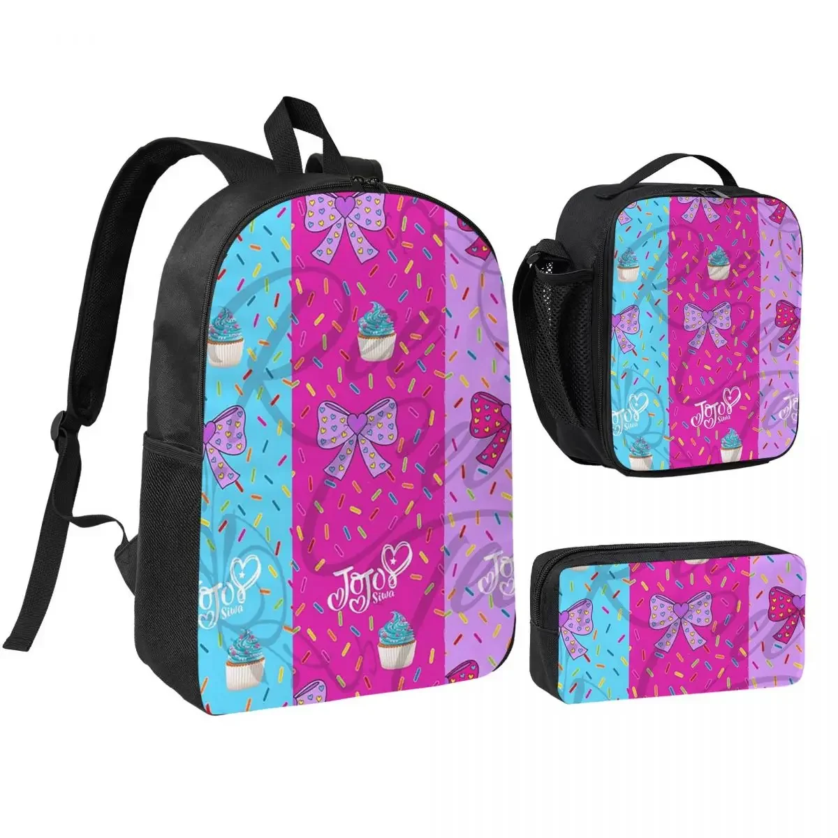 JoJo Siwa Bootleg Singer Karma Album Backpack BookBag School Bag Laptop Shoulder Bags 3ps Insulated Lunch Bag Pencil Case