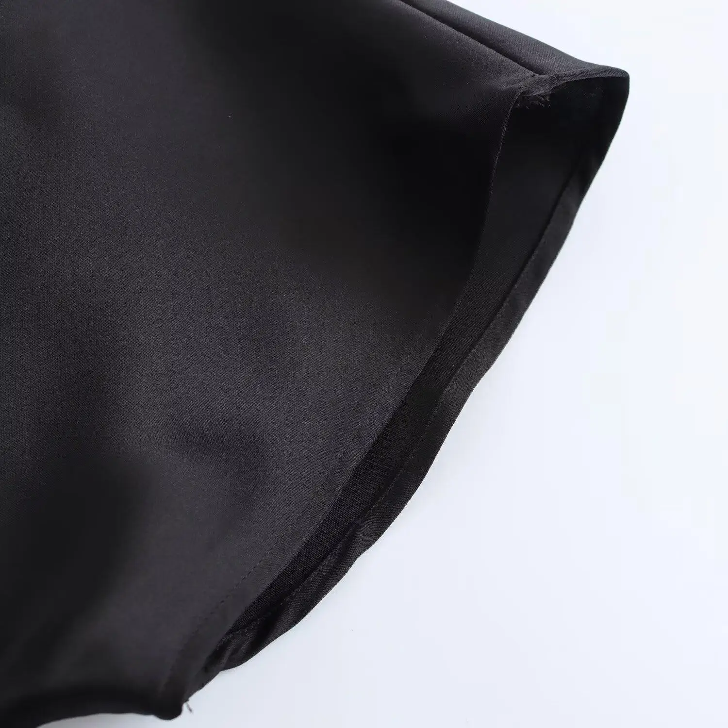 Ele Silk Satin Midi Dr JNLEAOG Damska Sukienka Midi z Satyny Jedwabnej, Nowy Model Jesienny, Dekolt w Serek, Casualowa, Jednoczęściowa, Poliester...