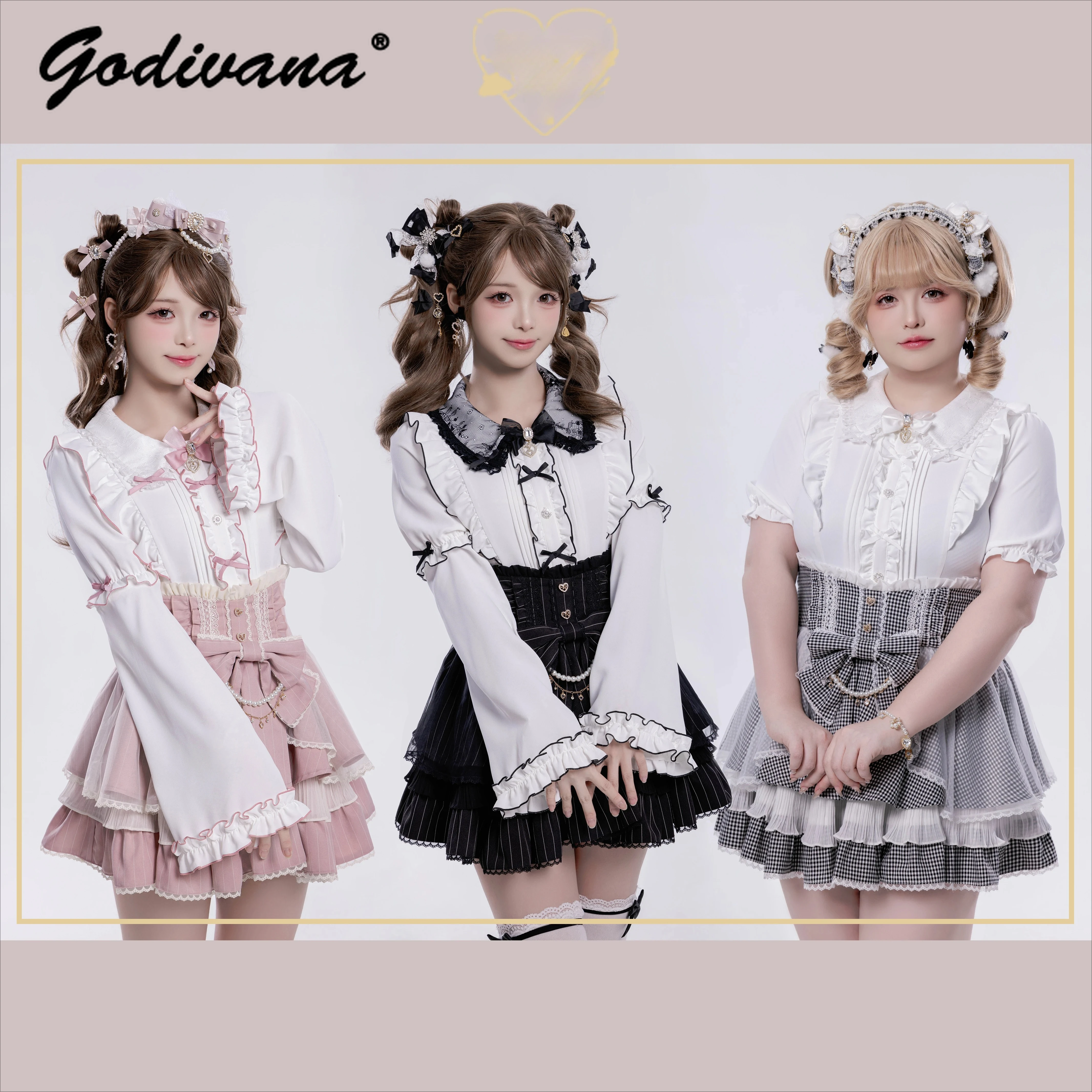 2026 New Spring and Summer Sweet Girl Women's Detachable Princess Long Sleeve Shirt Lolita Blouses Cos Lolita Clothes