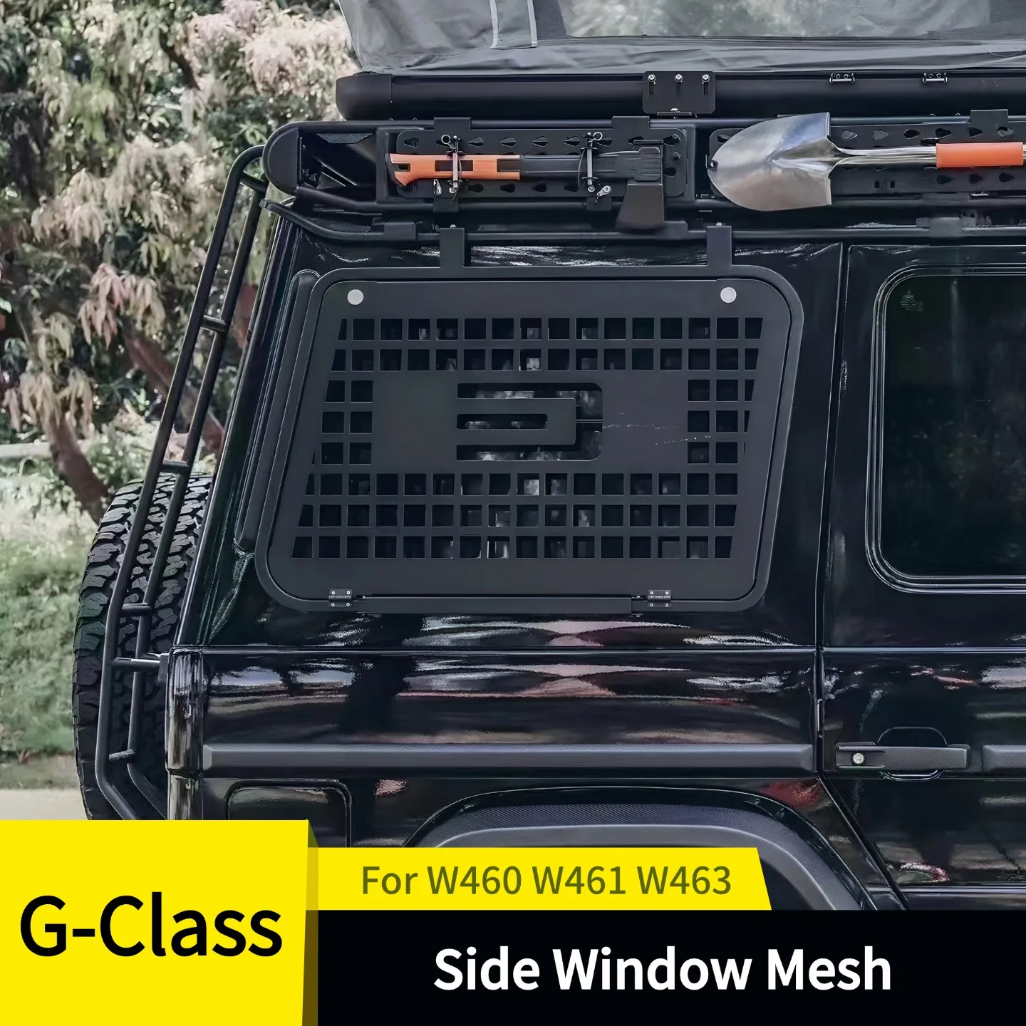 For Mercedes G Class W463 Side Window Mesh Protection Net Guard Cover 2002-2018 G350 G500 G55 G63 G65 Exterior Mod Accessories
