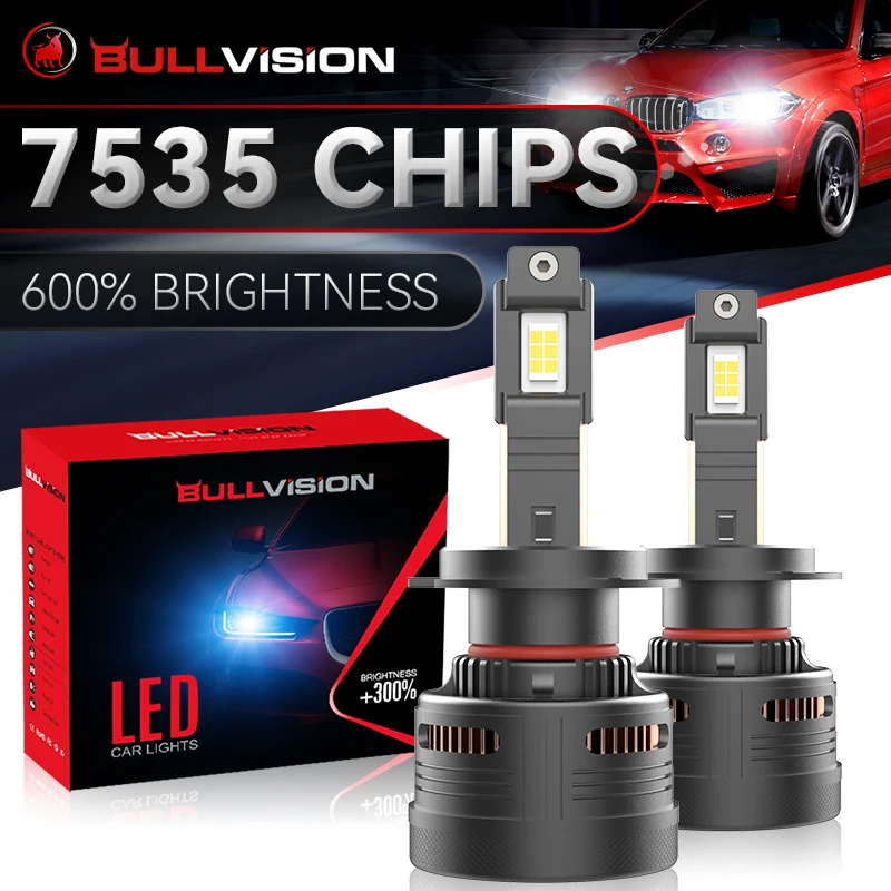 Bullvision H4 LED K5C Canbus Error Free Led H7 H11 H8 H1 HB3 9005 HB4 9006 9012 HIR2 7535 CSP STG Car Headlight Bulbs Fog Light