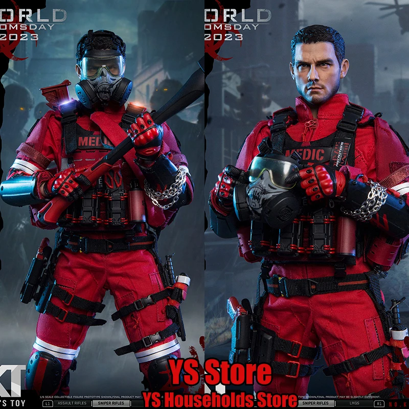 

King's Toy KT8009 1/6 Red Zombie Hunter Man Action Figure World Doomsday 2023 Memorial Delicate 12" Full Set Male Soldier Model