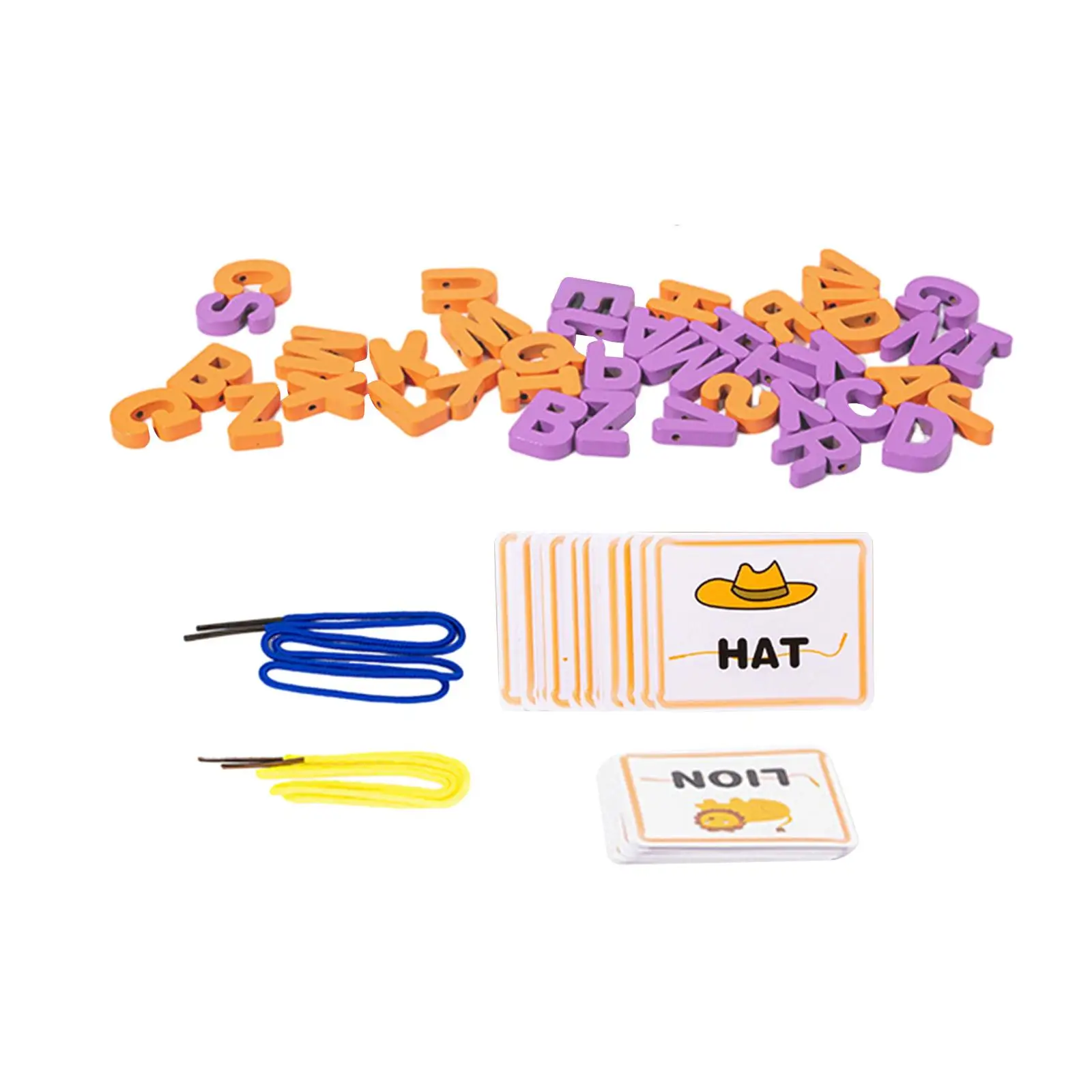 Abc Letters Threading Beads Early Educational Fine Motor Skills Montessori allacciatura perline giocattoli per bambini in età prescolare 3 4 5 6 anni