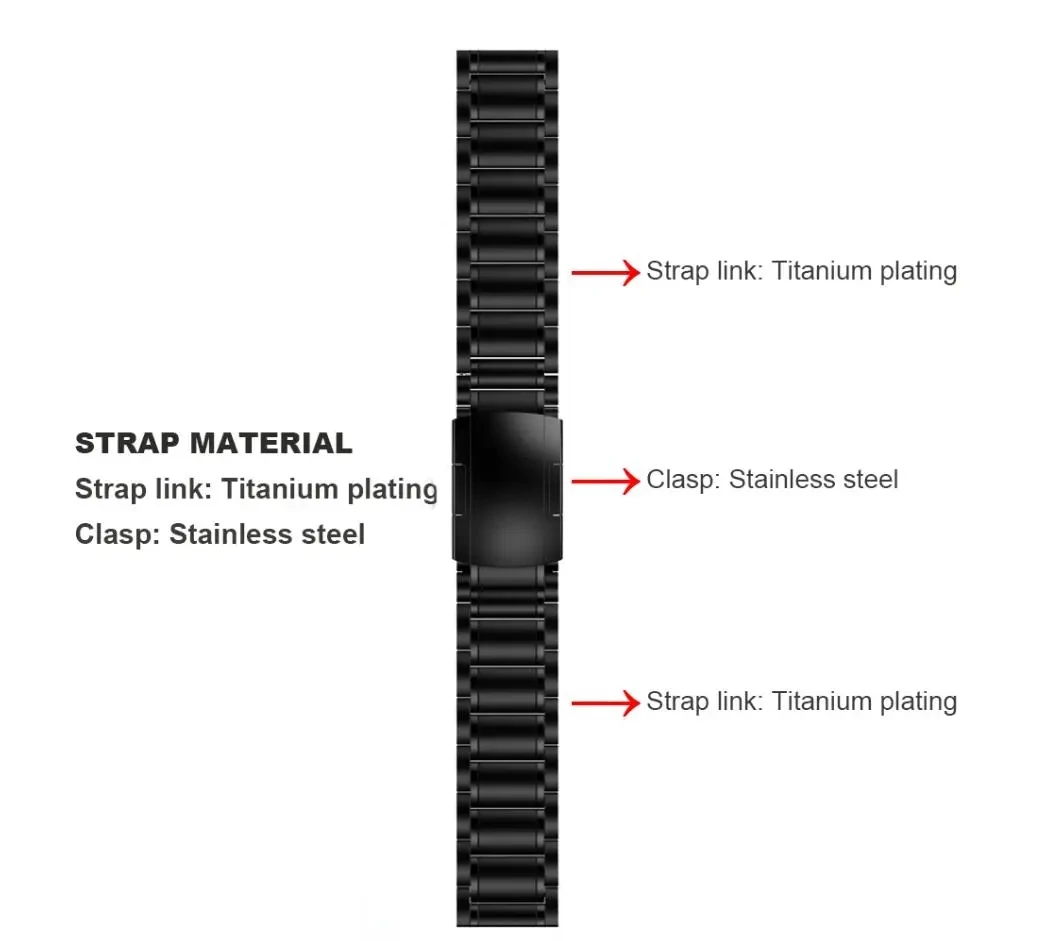 22MM Titanium Alloy Strap For Suunto RACE S Vertical Watchband for Suunto 5 PEAK Suunto 9 PEAK Pro Suunto Ocean Sport Bracelet