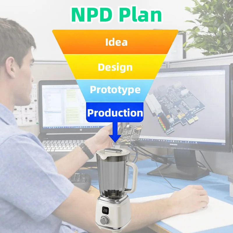신제품 디자인 및 3D 모델링 과일 및 채소 주서기 제품 디자이너 서비스
