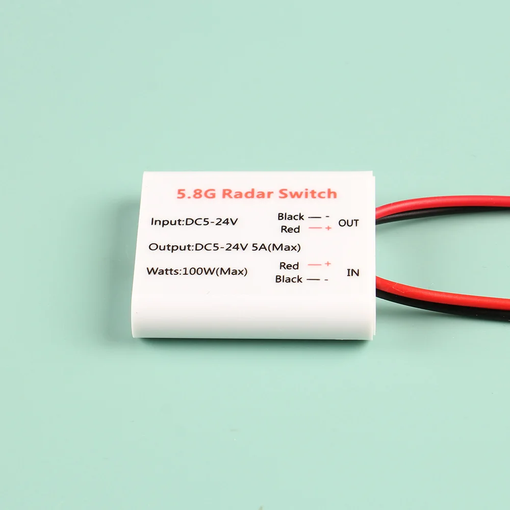 Commutateur de radar DC5-24V 5.8GHz Mcomprend owave 12V Détecteur de mouvement du corps à distance sans fil On-Off pour lampes et autres appareils