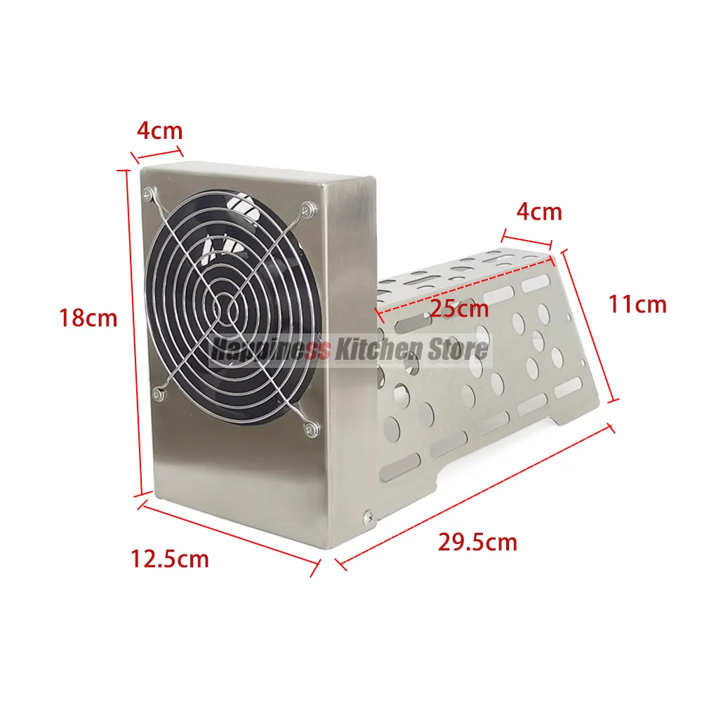 Electric Fan for Egg Bubble Waffle Egg Waffle Cooler Infrared Induction Automatic Blower 110V-240V 30W