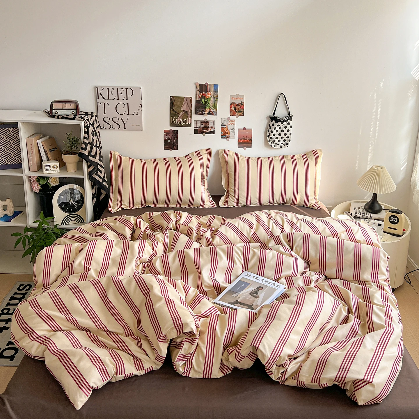 Süßes lila Liebesherz-Bettwäsche-Set für Mädchen, Erwachsene und Kinder, Bettbezug und Bettlaken-Set, Kissenbezüge, weich, volle Größe, 3/4-teilig – Detail 5