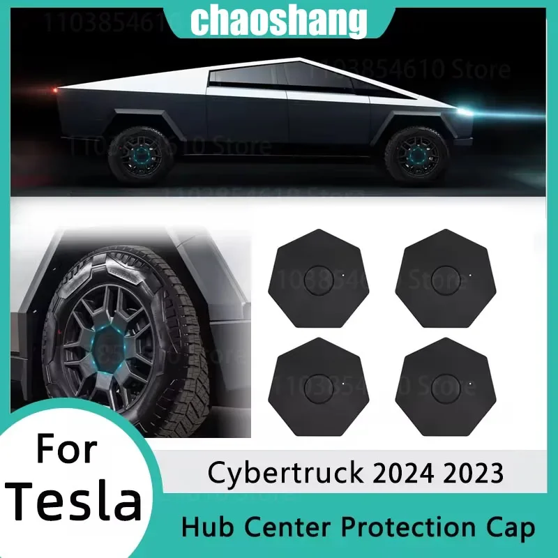 

For Tesla Cybertruck 2024 2023 Wheel Hup Center Caps 4PCS ABS Center Hub Cover Rust Dust Resistant Cybertruck Auto Accessories