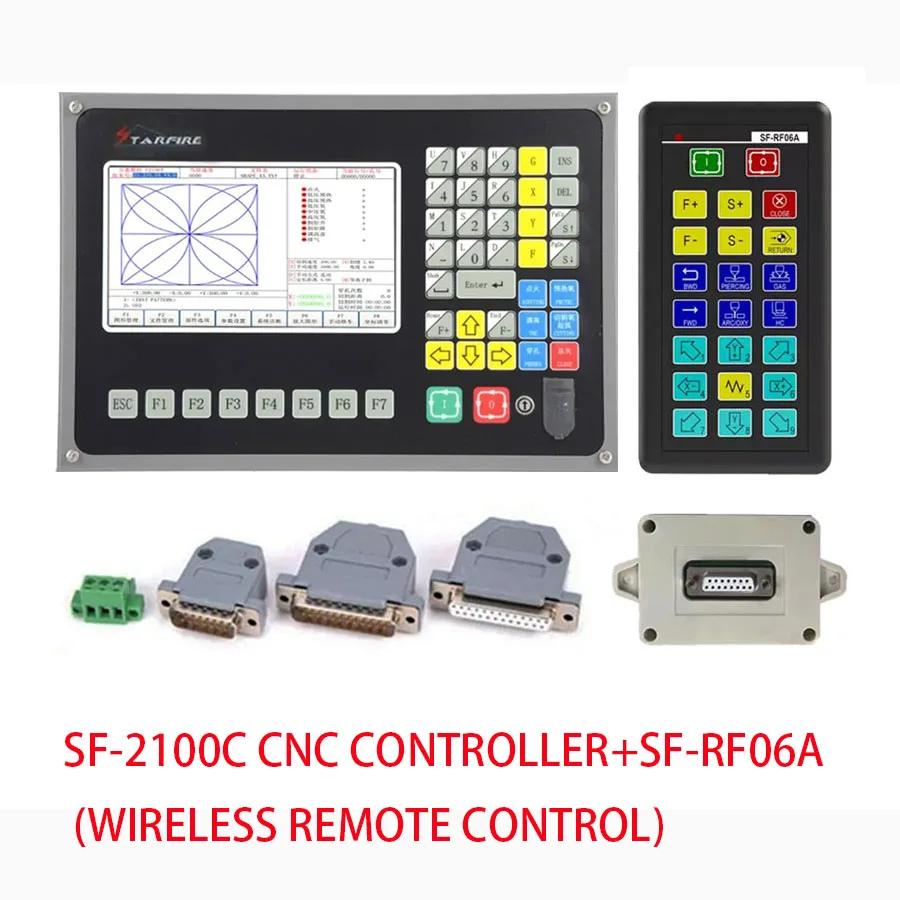 SF-2100C CNC controller 2-axis plasma flame cutting machine system+SF-RF06A wireless remote control