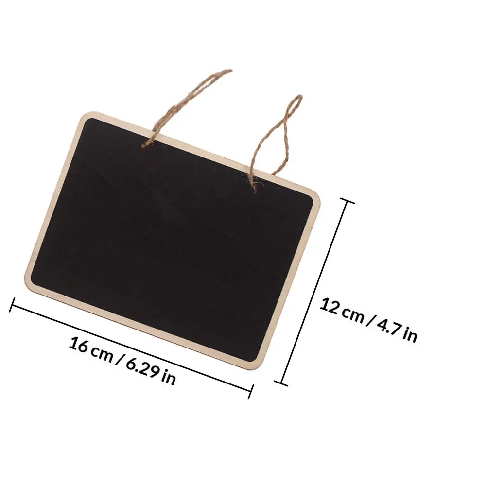 12pcs Wooden Double-Sided Chalkboard Signs for Guest Names, Schedule & Notes – Hanging Decorative Plaques