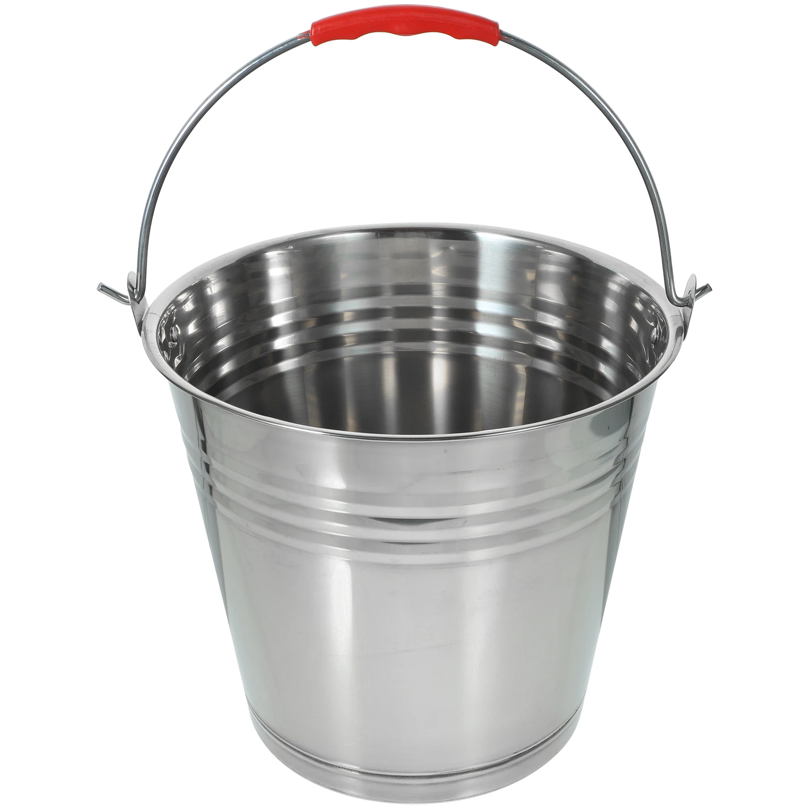 

Portable Trash Can Bucket Stainless Steel Container Lid Plants Water Storage Multipurpose Milk BarrelHandled Round Anti Rust