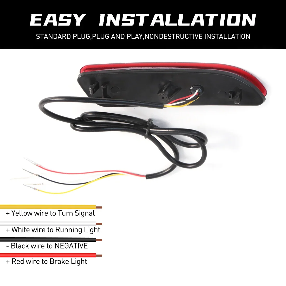 For Toyota Corolla Cross 2020 2021 LED Rear Bumper Reflector Light Car Strop Brake Warning Start-up Dynamic Turn Signal Lamp 12V