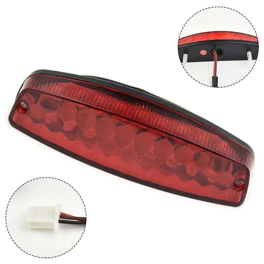 

1x Motorcycle LED 3-Wire 12V Brake Stop Light License Taillight Red For ATV Off-Road Motorbike Signal Lamp Accessories