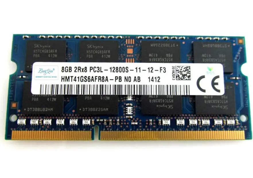 

Для 8G DDR3L 1600 HMT41GS6AFR8A-PB 8GB