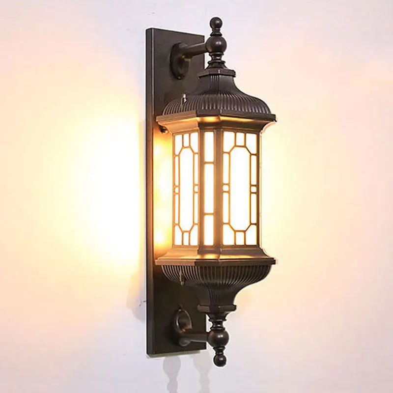 New Chinese Style Wall Lamps Courtyard House Gate Balcony Waterproof Lighting Retro Villa Garden Aisle Loft Porch Lights Fixture