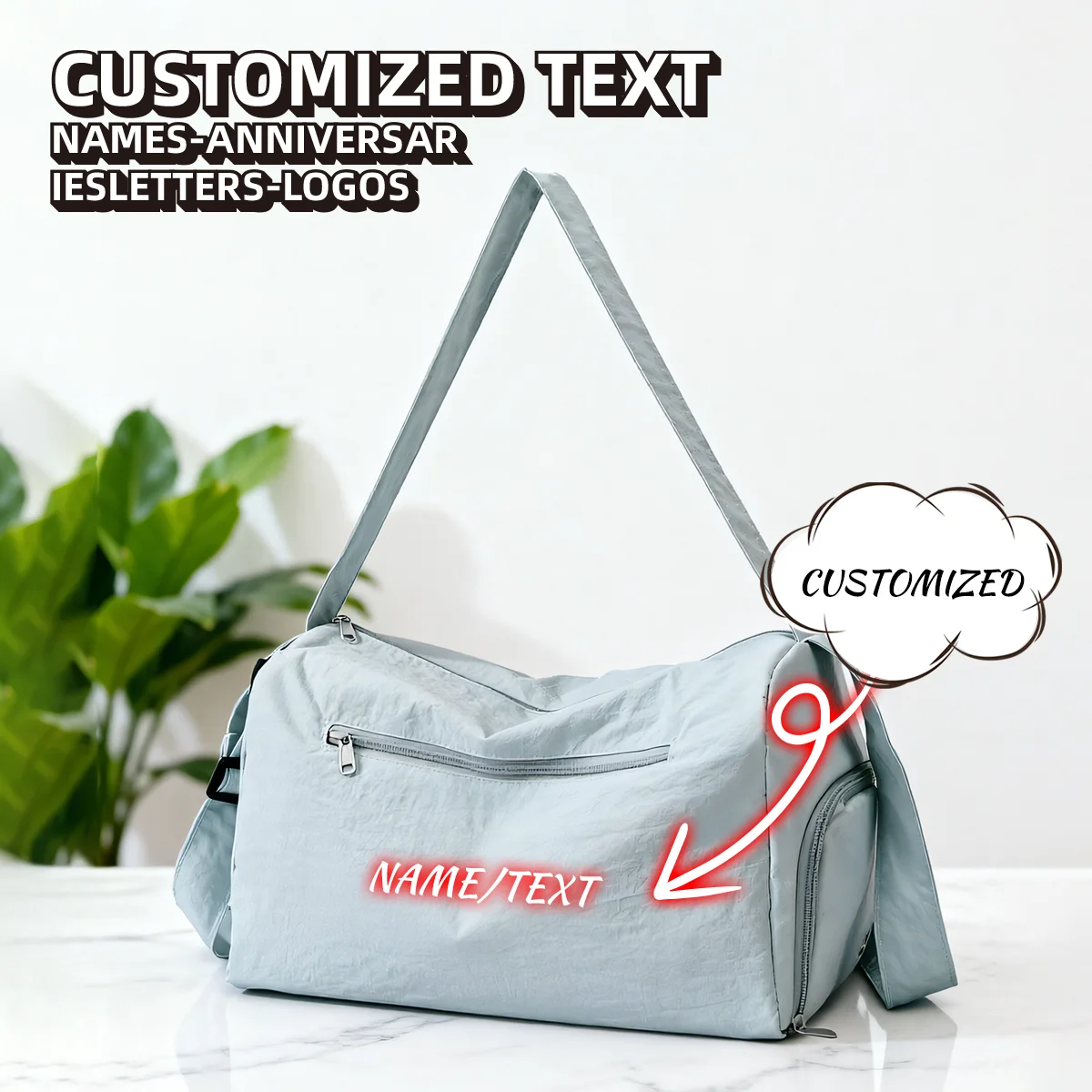 

Мужская сумка через плечо с индивидуальным логотипом, большая вместимость, модная сумка в японском стиле, легкая сумка-мессенджер, повседневный дорожный рюкзак, женская спортивная сумка, эксклюзивный дизайн DIY