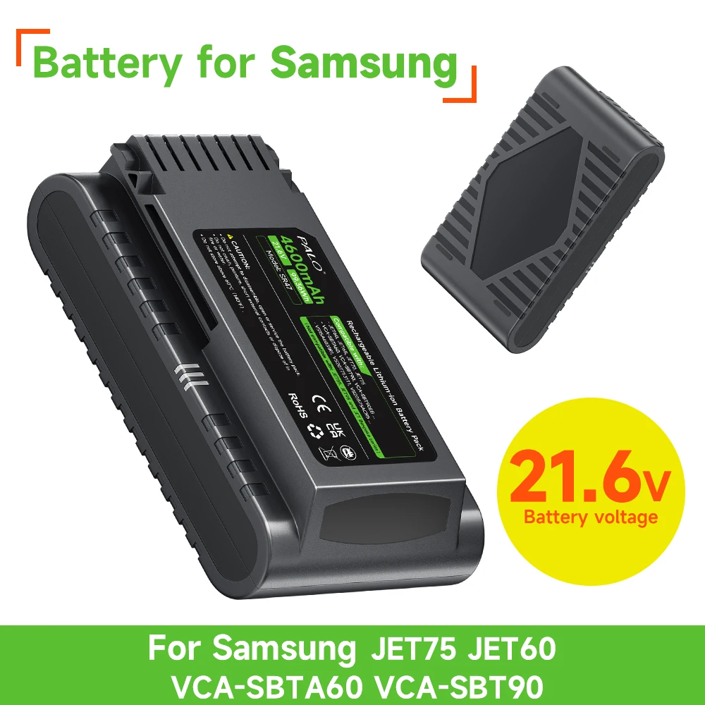 Bateria do odkurzacza PALO VCA-SBT90, kompatybilna z modelami Samsung JET75, JET75PET, JET60, JET65, VCA-SBTA60, VCA-SBT90EB, VS20B75ACR5, VS15A6031R1.