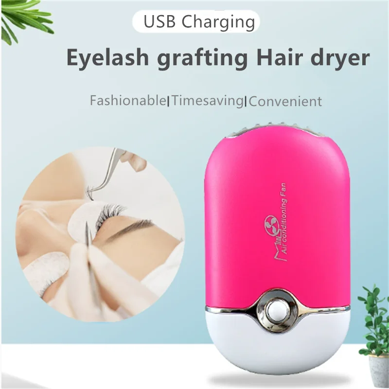 USB Charging BLadedless Fan Grafted Planting False Eyelash Hair Dryer for Perfect Eyelashes Manicure - Portable Small Dryer