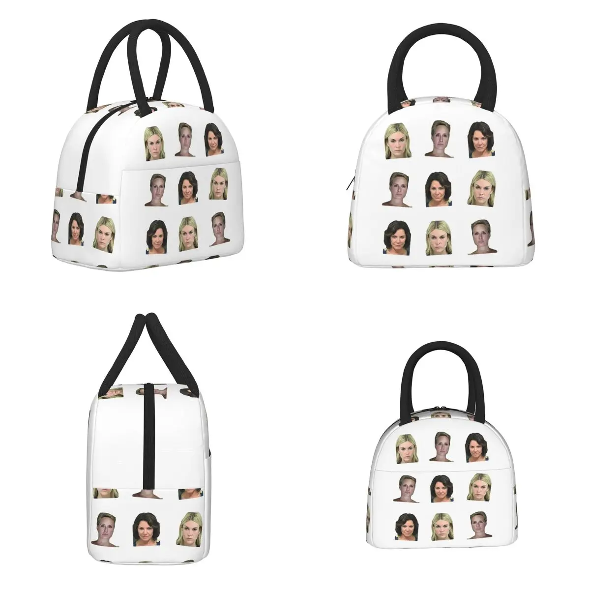 حقيبة غداء معزولة لربات البيوت في مدينة نيويورك من Mugshot للأطفال، صندوق طعام حراري مبرد للمدرسة، حاوية صناديق الغداء #6