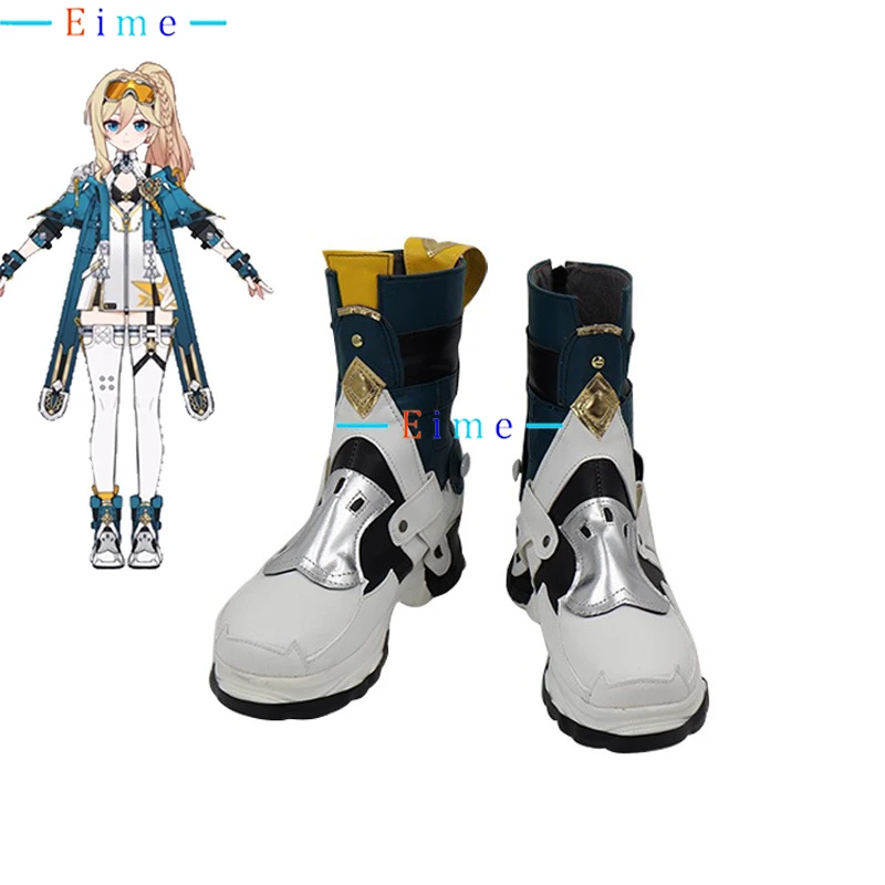 Durandal Cosplay Shoes Game Honkai Impact 3 Reign Solaris Cosplay Props PU Leather Shoes Halloween Carnival Boots Custom Made