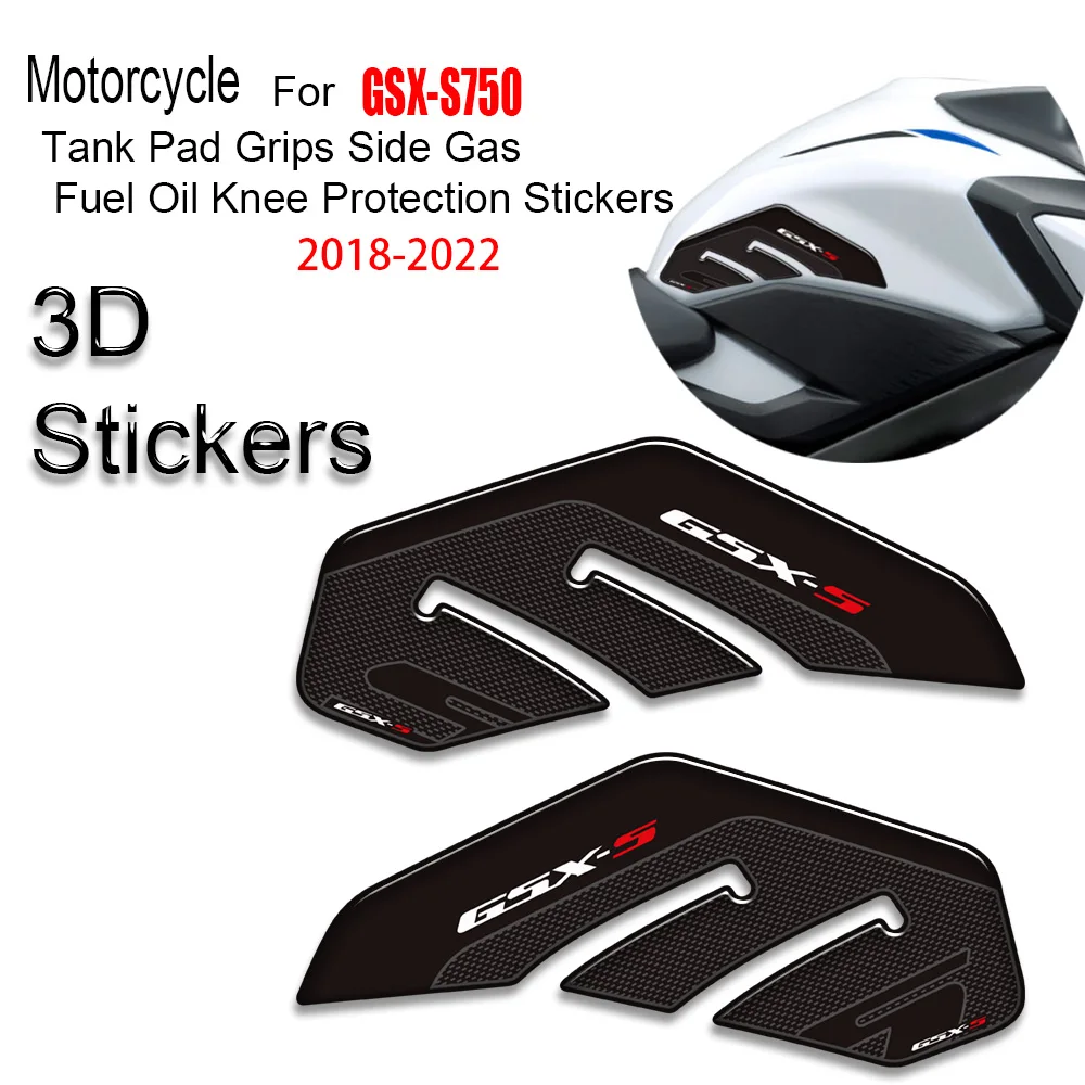 Motorcycle Tank Pad Grips Protection Gas Fuel OilKnee  Motorcycle For GSX-S750 GSXS750 GSX S750 S 750 GSX-S Stickers 2018 - 2022