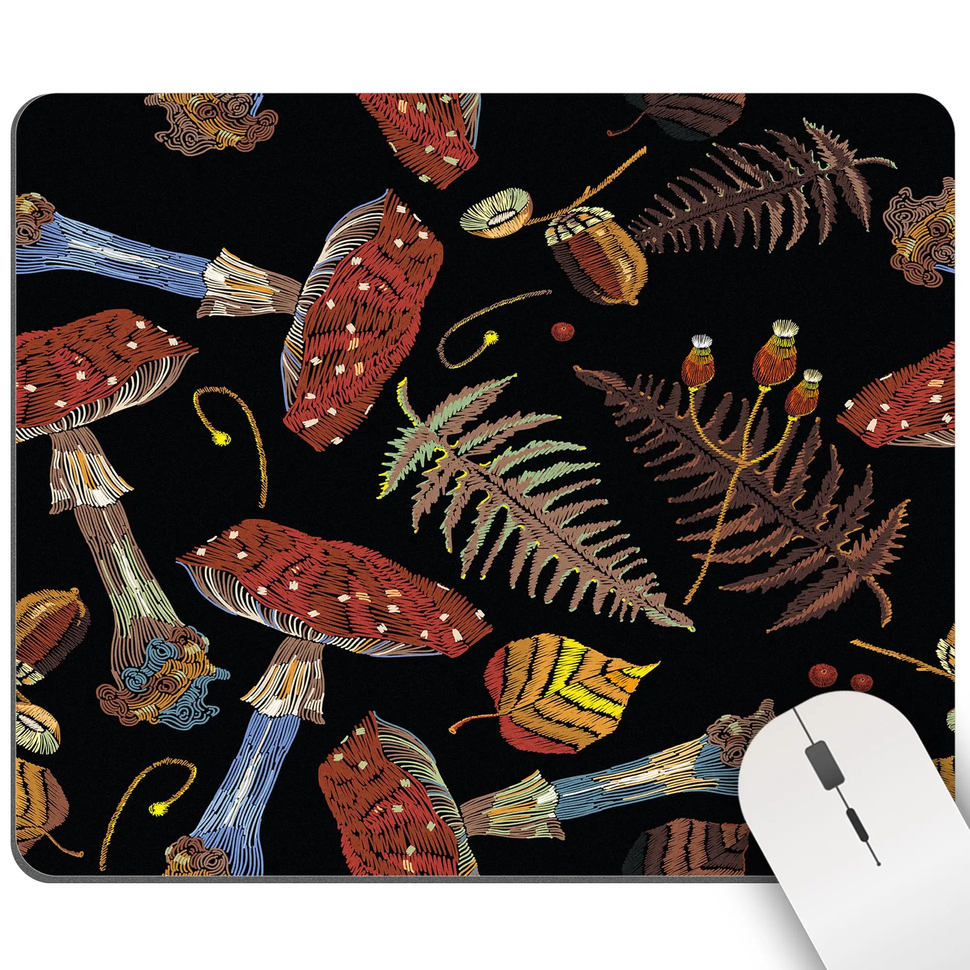 Hot-Selling Vintage Mushroom Printing Gaming Mousepad Gamer Mouse Mat Keyboard Mats Desk Pad Mousepads 22x18cm For Computer