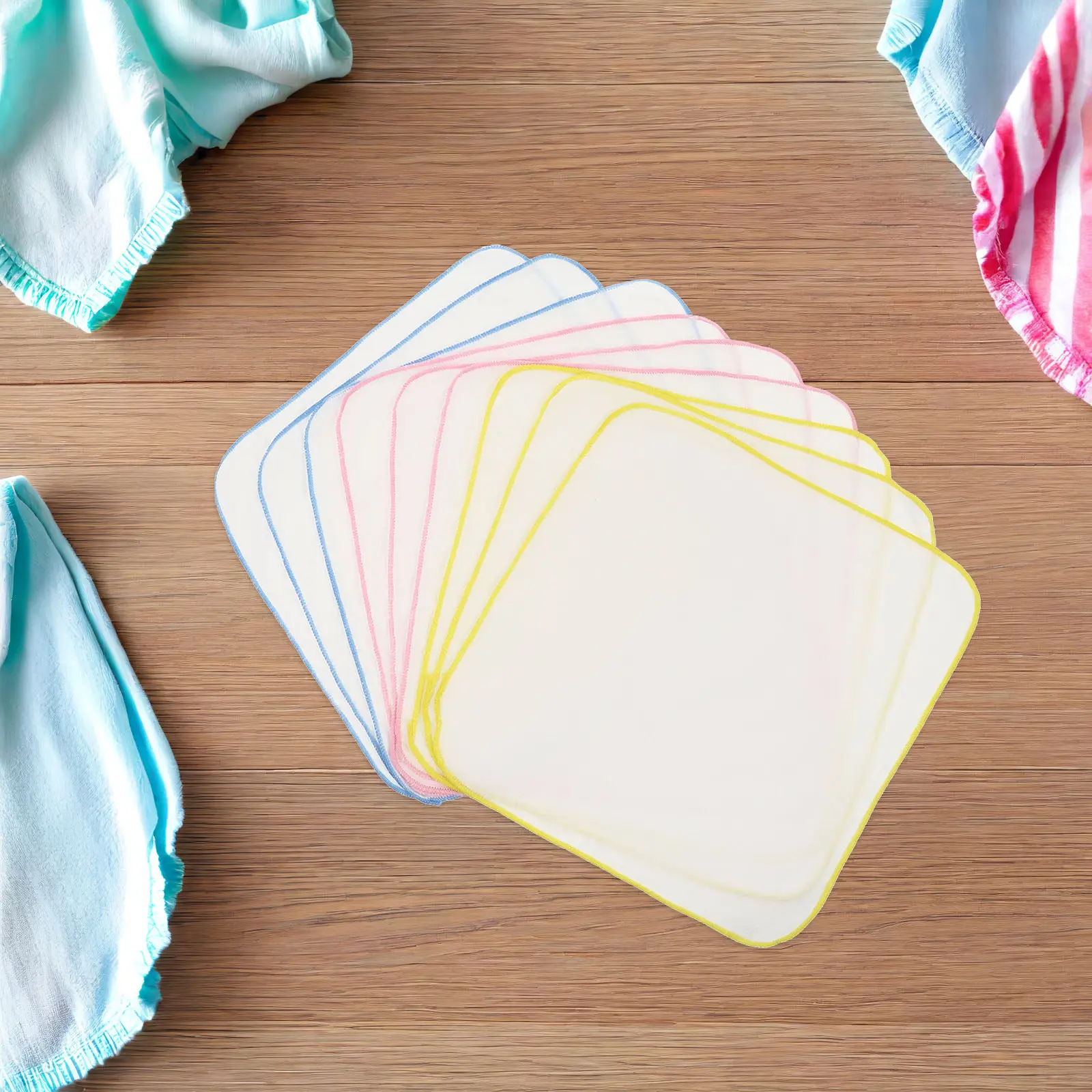 

Набор из 9 хлопковых салфеток для отрыжки для младенцев, впитывающие мягкие многослойные многоразовые моющиеся нагрудники для новорожденных от слюней