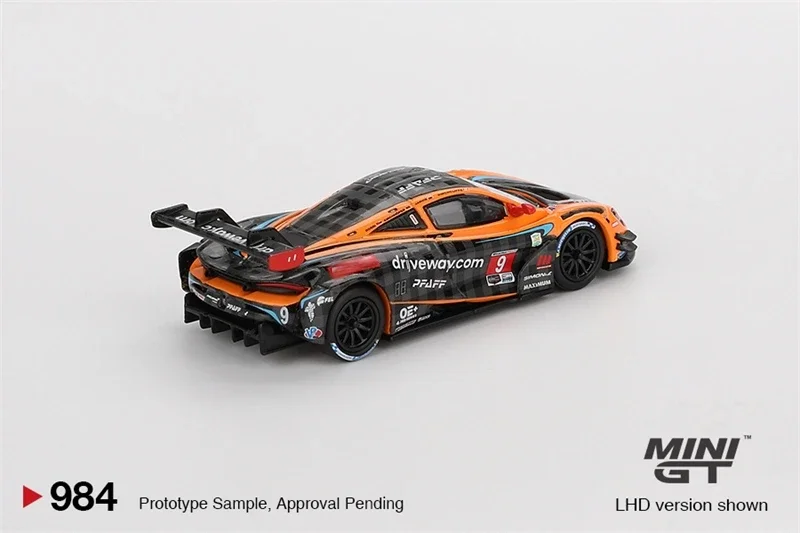 (Przedsprzedaż) pudełko blister-MINI GT 1:64 720S GT3 Evo Pfaff Motorsports 2024 IMSA Daytona 24 Hrs Model kolekcjonerski odlewany pod ciśnieniem