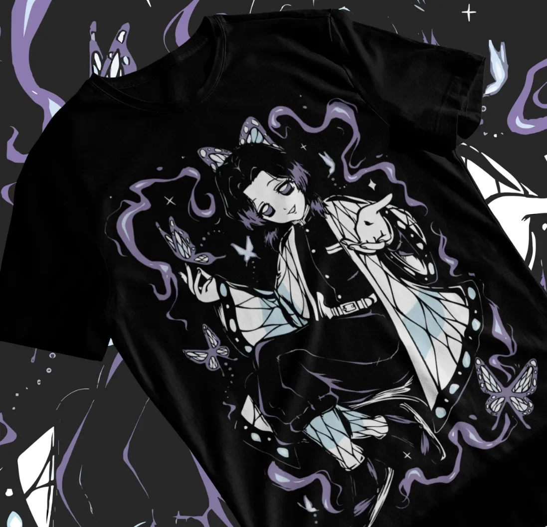 

Shinobu Kocho T-Shirt Demon Slayer Kimetsu No Yaiba Design Anime Soft Tee