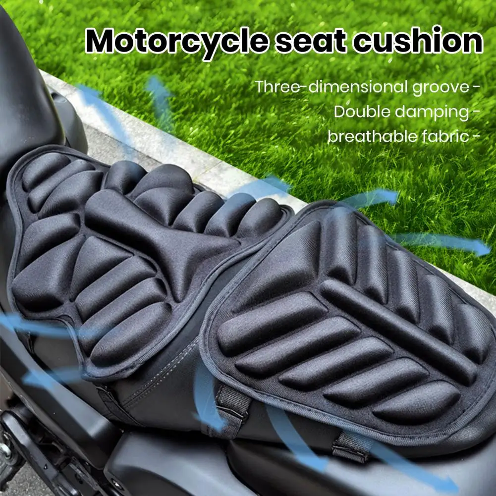 

Motorcycle Seat Cushion 3D Shock Absorption Slow Rebound Cushion Bone Pressure Anti-Slip Comfortable Long-Term Riding Mat