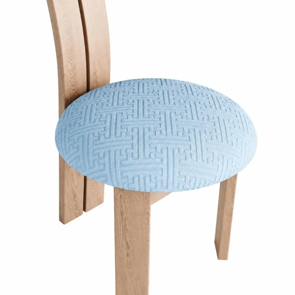 All-inclusive Stretch Round Stool Seat Cover Thick Non Slip Chair Protector Cover Breathable Washable Stool Cover Home Use