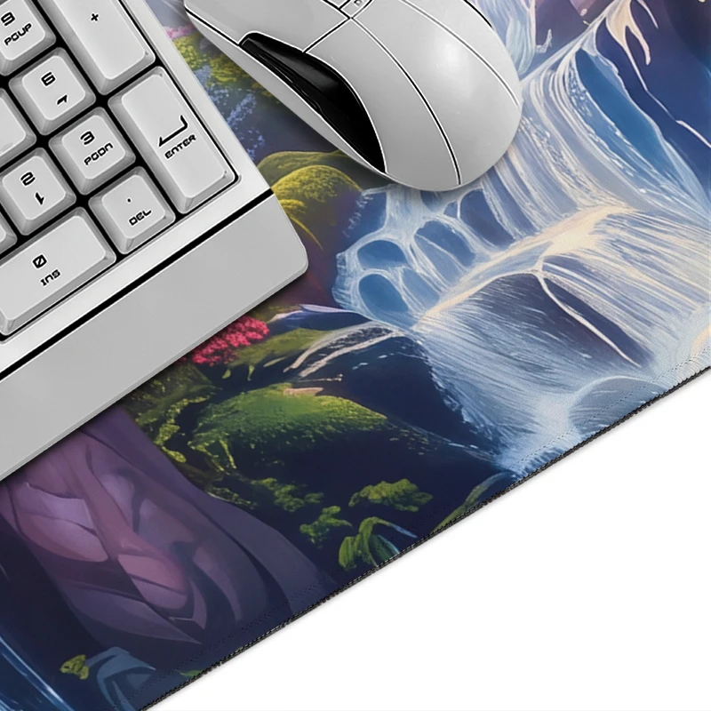 Mouse Pad Sakura Valley Waterfall Gaming printon demand Home HD New Mousepad XXL keyboard pad Natural Rubber Carpet Non-Slip