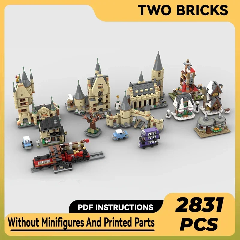 Magical School Movies Model Moc Building Bricks Mini Street View Collection Technology Blocks Gifts Christmas Toys DIY Assembly