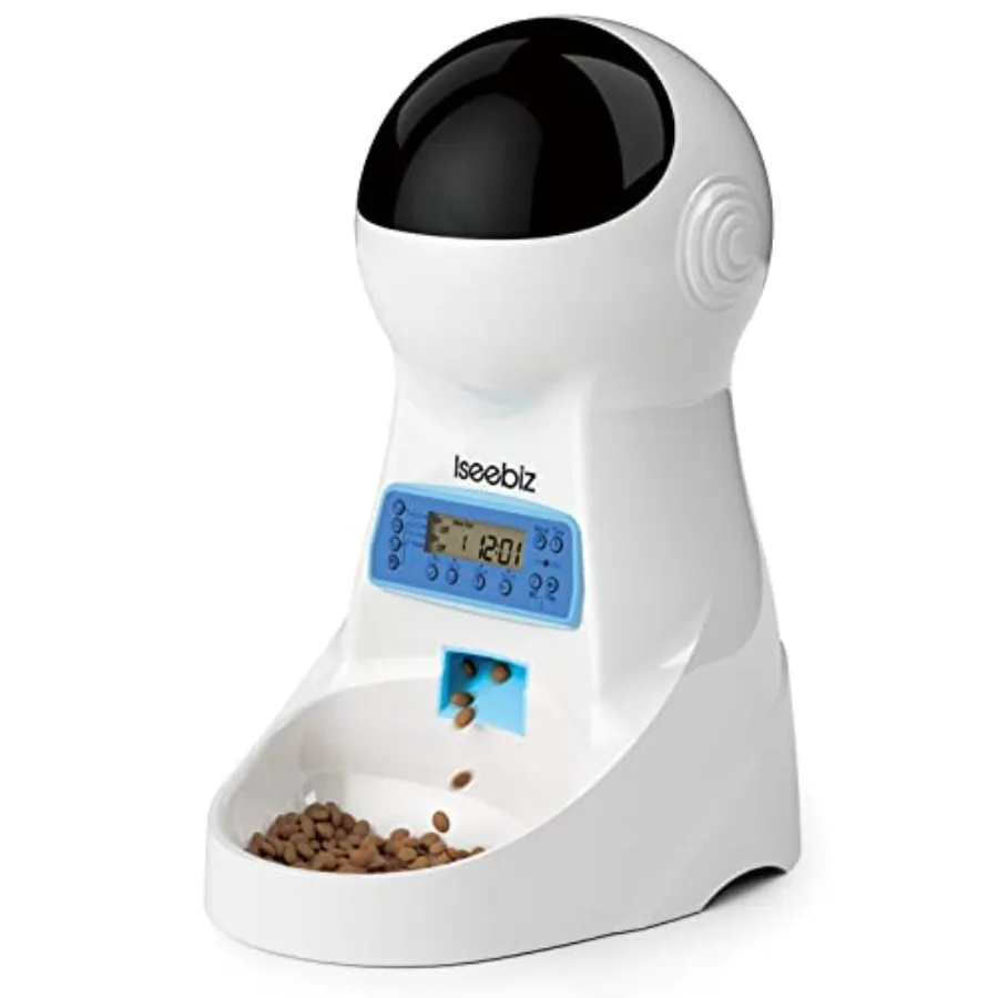 

Автоматическая кормушка для кошек 101oz/3L с таймером для сухого корма, с защитой от засоров, до 4 приемов пищи с контролем порций, двойное питание