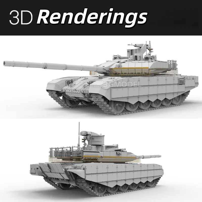 

Amusing Hobby 1/35 Scale T-90M Main Battle Tank Model - Movable Parts Collectible Gift AH Russia Design with Uran-9 Assembly