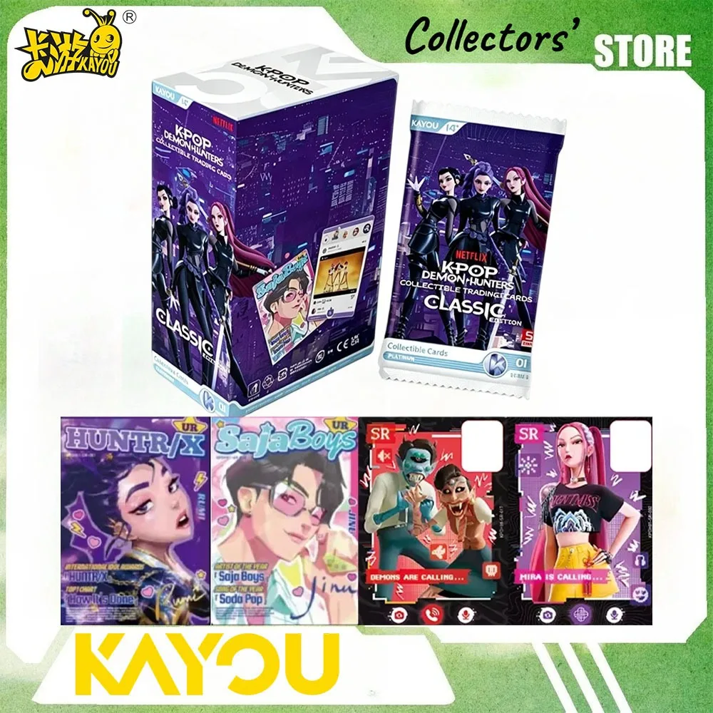 KAYOU Officiel KPop Demon Hunters - Cartes à collectionner - Édition classique Saja Boys Huntr/X - Cartes d'idoles virtuels - Jouets - Cadeaux