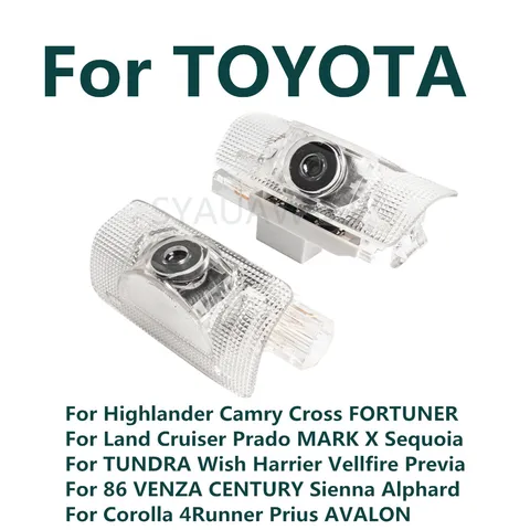 Светодиодный Проектор-подсветка Двери Toyota Camry Corolla Prado Highlander Ghost Shadow, 12В, 70см, Для Отдельных Моделей