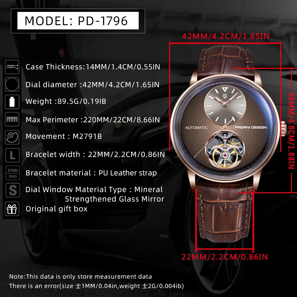 Pagani Design New 42mm Men's Automatic Mechanical Watch 100 Waterproof Stainless Steel Men's Mechanical Watch Mound Flywheel image 6
