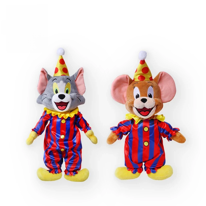 hugkis-tom-and-jerry-circus-clown-plush-toy-cute-stuffed-doll-decorative-ornament-collectible-gift-for-home-decor-collectors