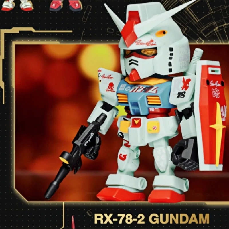 Bandai QMSV Mini Yuanzu RX-78 Gundam deuxième génération boîte aveugle ornement modèle mobile Figure cadeau